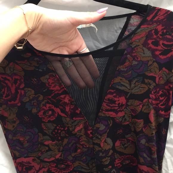 Floral urban outfitters skater dress with mesh - Picture 2 of 5